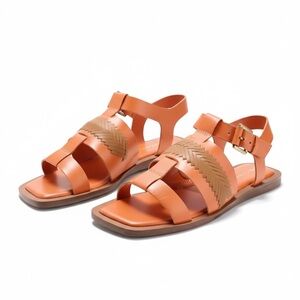 Vince Camuto Burnt Orange Buckle Sandals